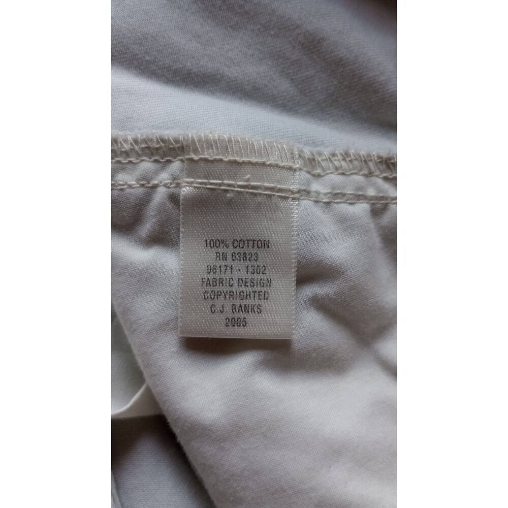 CJ Banks Women's 14W Khaki Hand Embroidered 100% Cotton Capris, Vtg - Picture 9 of 10